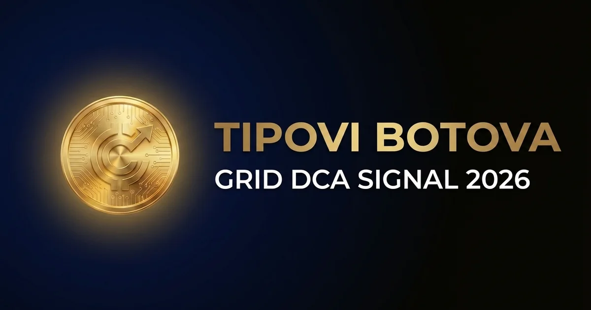 Tipovi Trading Botova 2026: Grid, DCA, Arbitrage, Signal